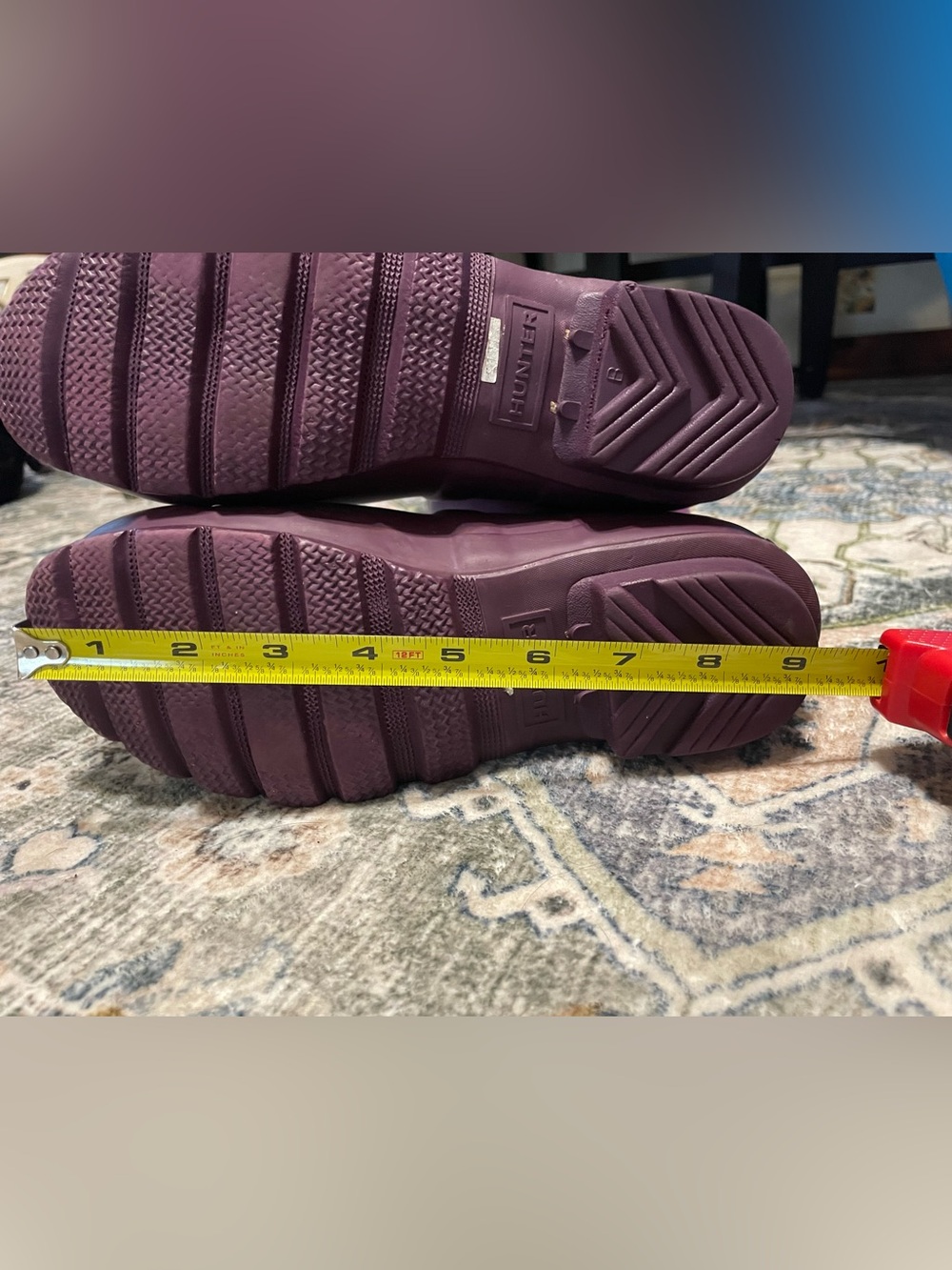 Hunter Tall Waterproof Rain Boots in Plum - Picture 8 of 8